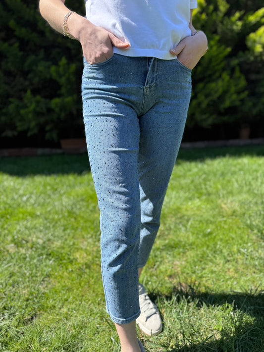 TAŞLI MOM JEAN